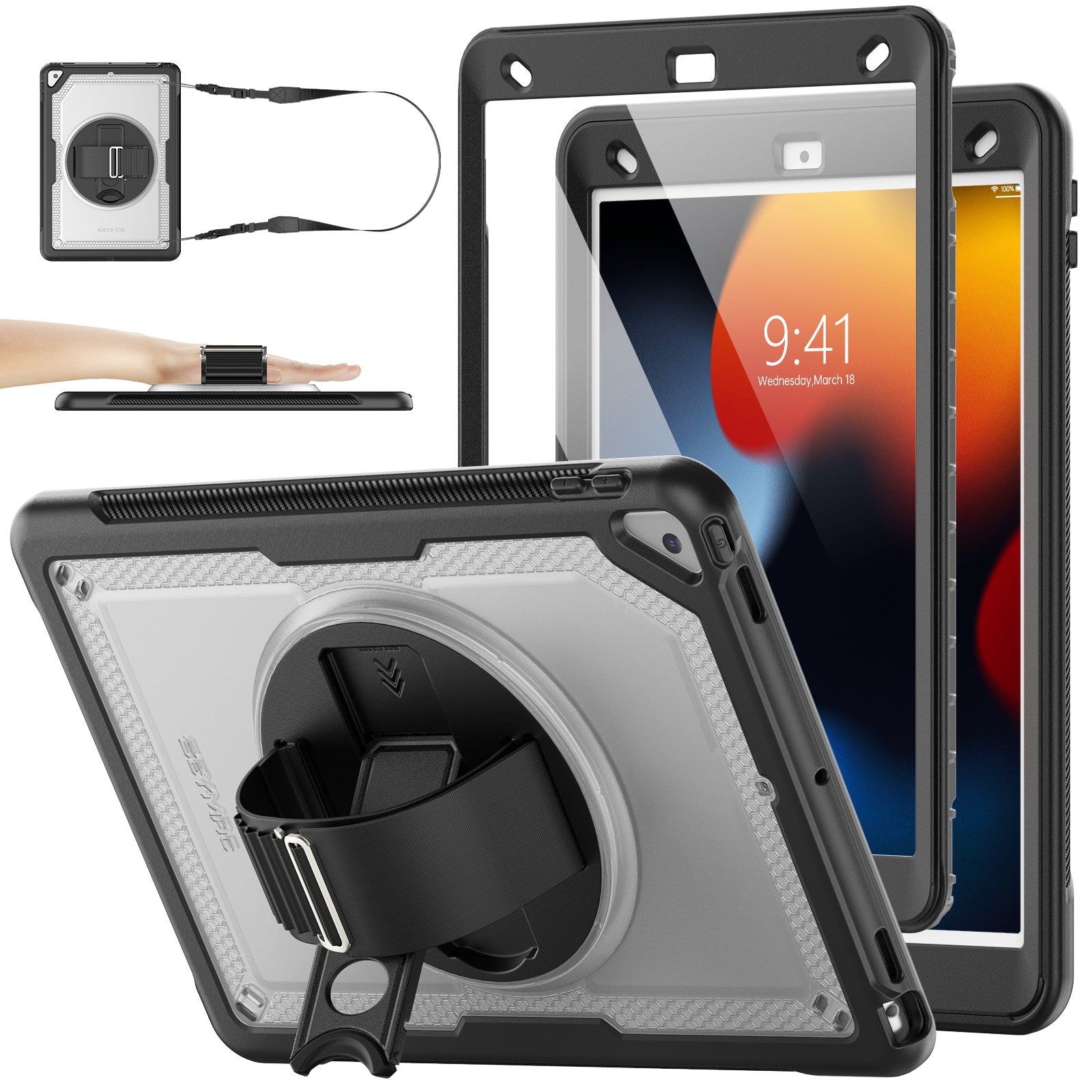 SEYMAC stock Case for iPad 9th/ 8th/ 7th Generation Case 10.2''