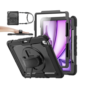 SEYMAC iPad Air 13 Inch Case (M2/M3) (2024/2025)-Silicone-S Series-Black-SEYMAC