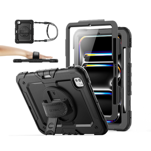 SEYMAC iPad Pro 11 Inch Case (M4) (2024)-Silicone-S Series-Black-SEYMAC