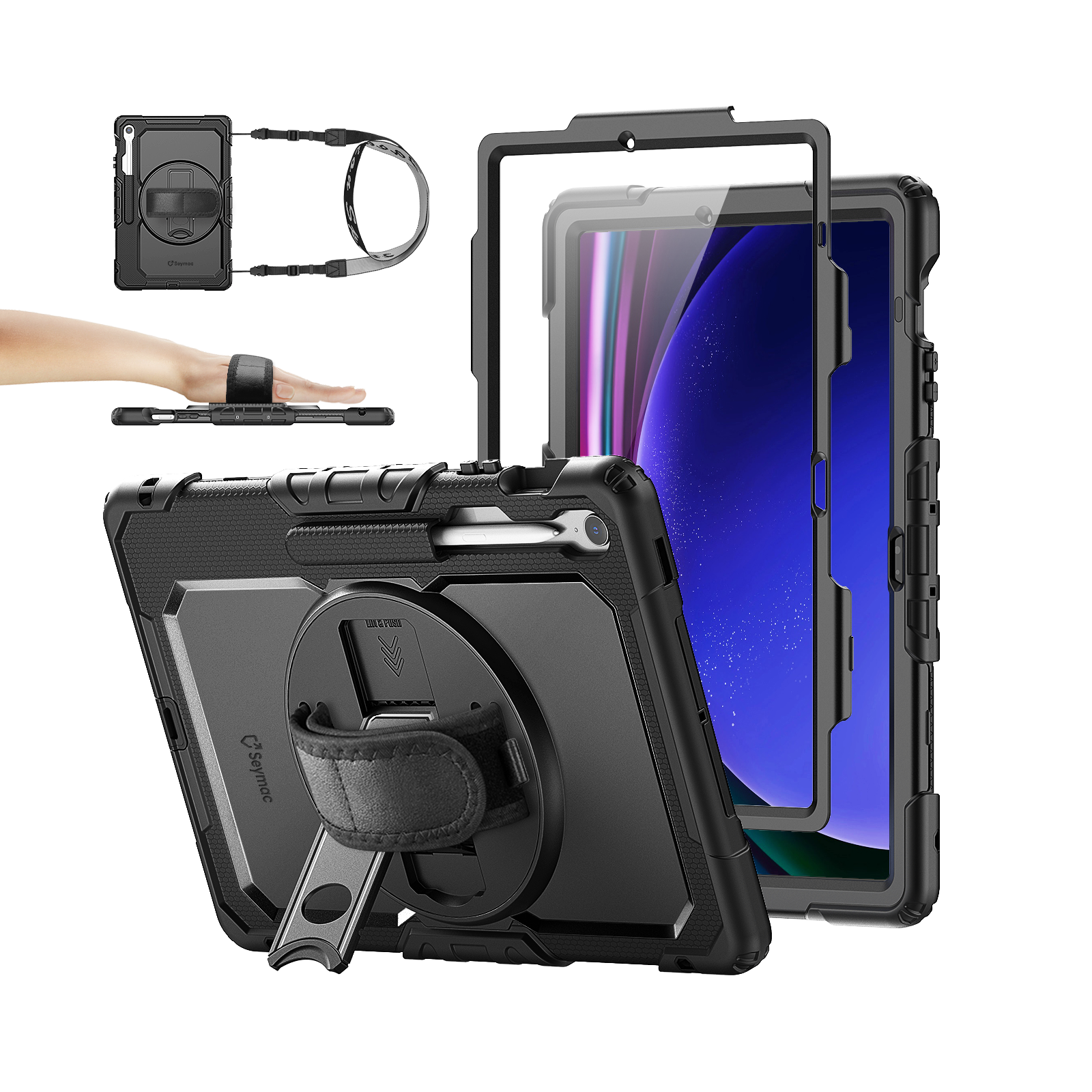 SEYMAC Galaxy Tab S10 FE+ 13.1 Inch Case (2025)-Silicone-S Series-SEYMAC
