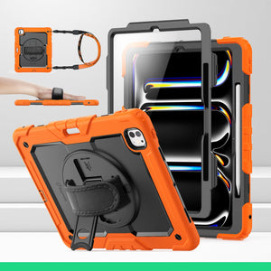 SEYMAC iPad Pro 13 Inch Case (M4) (2024)-Silicone-S Series-Orange-SEYMAC