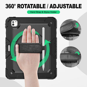 SEYMAC iPad Pro 13 Inch Case (M4) (2024)-Silicone-S Series-Black-SEYMAC