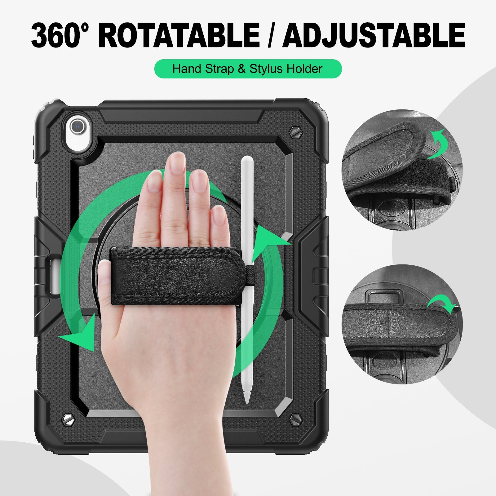 SEYMAC iPad Air 13 Inch Case (M2/M3) (2024/2025)-Silicone-S Series-Black-SEYMAC