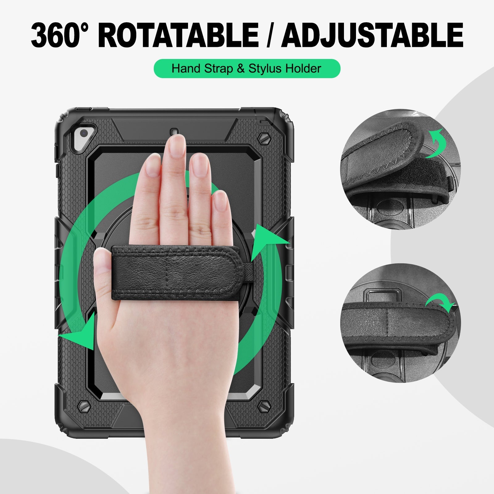 SEYMAC iPad Pro 9.7 Inch Case (2016)-Silicone-S Series-Black-SEYMAC