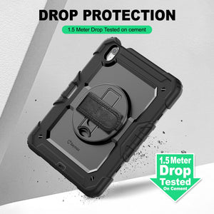 SEYMAC iPad Air 11 Inch Case (M2/M3) (2024/2025)-Silicone-S Series-Black-SEYMAC