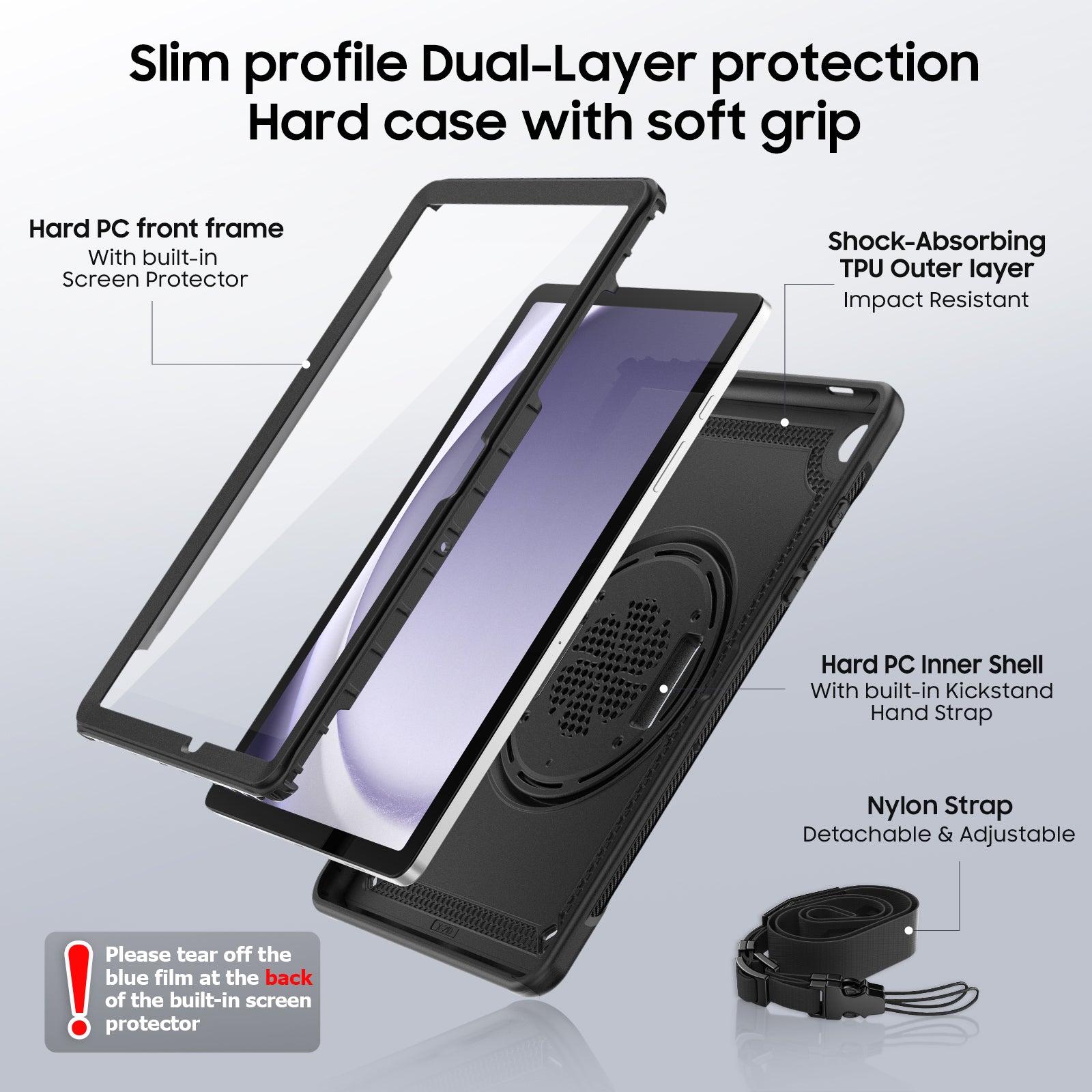 SEYMAC stock Case for Samsung Galaxy Tab A9+ Plus 11 inch