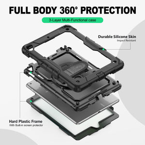 SEYMAC iPad Pro 9.7 Inch Case (2016)-Silicone-S Series-Black-SEYMAC