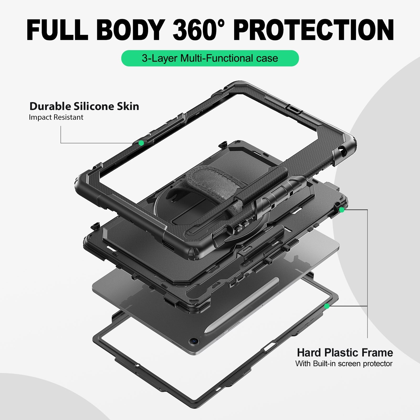 SEYMAC Galaxy Tab S10 FE+ 13.1 Inch Case (2025)-Silicone-S Series-SEYMAC