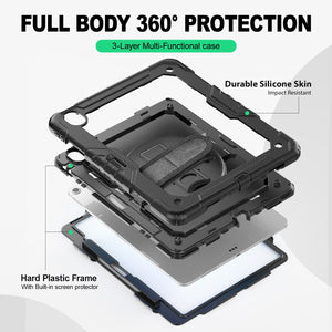 SEYMAC iPad Air 13 Inch Case (M2/M3) (2024/2025)-Silicone-S Series-Black-SEYMAC