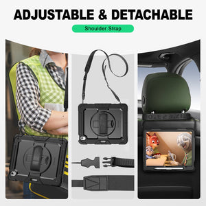 SEYMAC iPad Air 13 Inch Case (M2/M3) (2024/2025)-Silicone-S Series-Black-SEYMAC