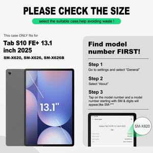 SEYMAC Galaxy Tab S10 FE+ 13.1 Inch Case (2025)-Silicone-S Series-SEYMAC