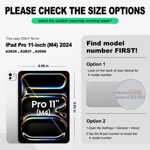 SEYMAC iPad Pro 11 Inch Case (M4) (2024)-Silicone-S Series-Black-SEYMAC