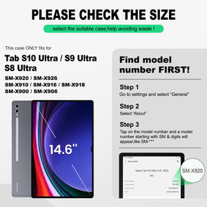 SEYMAC Galaxy Tab S10 Ultra 14.6 Inch Case (2024)-Silicone-S Series-SEYMAC