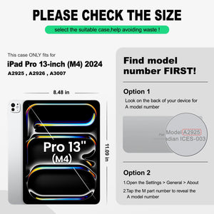 SEYMAC iPad Pro 13 Inch Case (M4) (2024)-Silicone-S Series-Black-SEYMAC