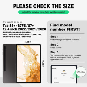 SEYMAC Galaxy Tab S7 Plus/S7 FE 12.4 Inch Case (2020/2021)-Silicone-S Series-SEYMAC