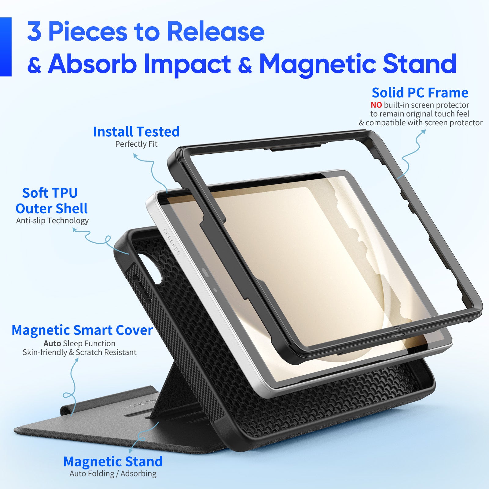 SEYMAC stock Case for Samsung Galaxy Tab A9 8.7''