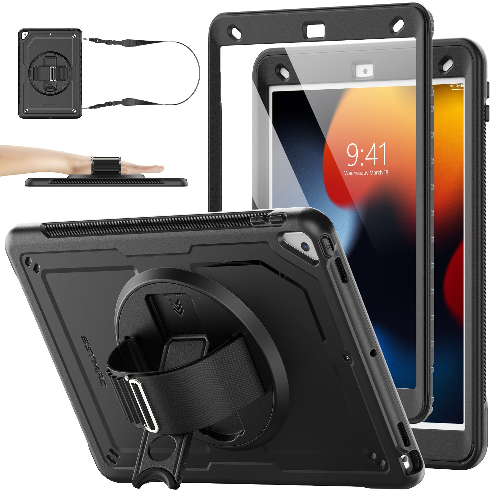 SEYMAC stock Case for iPad 9th/ 8th/ 7th Generation Case 10.2''